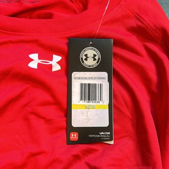 NEW Under Armour Red Heat Gear Loose Fit Top Medium - Picture 10 of 12